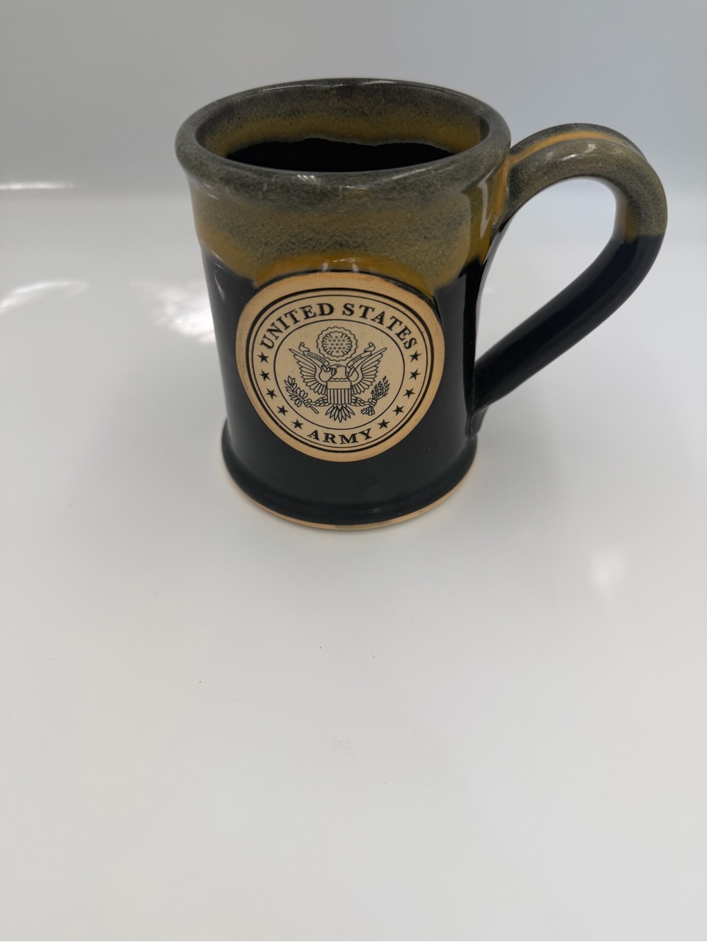 United States Army Ceramic Coffee Mug in Black and Tan